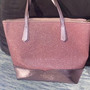 Kate Spade Lola Rose Pink Glitter Tote